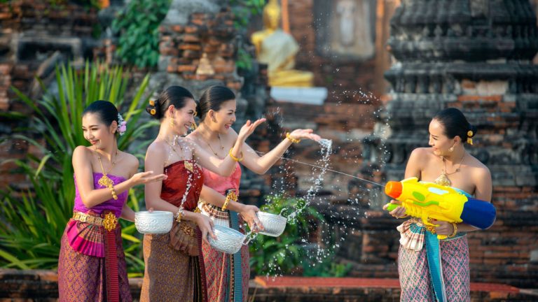 Celebrating the Songkran New Year Water Festival